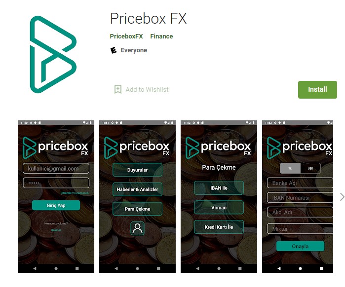 Pricebox Fx